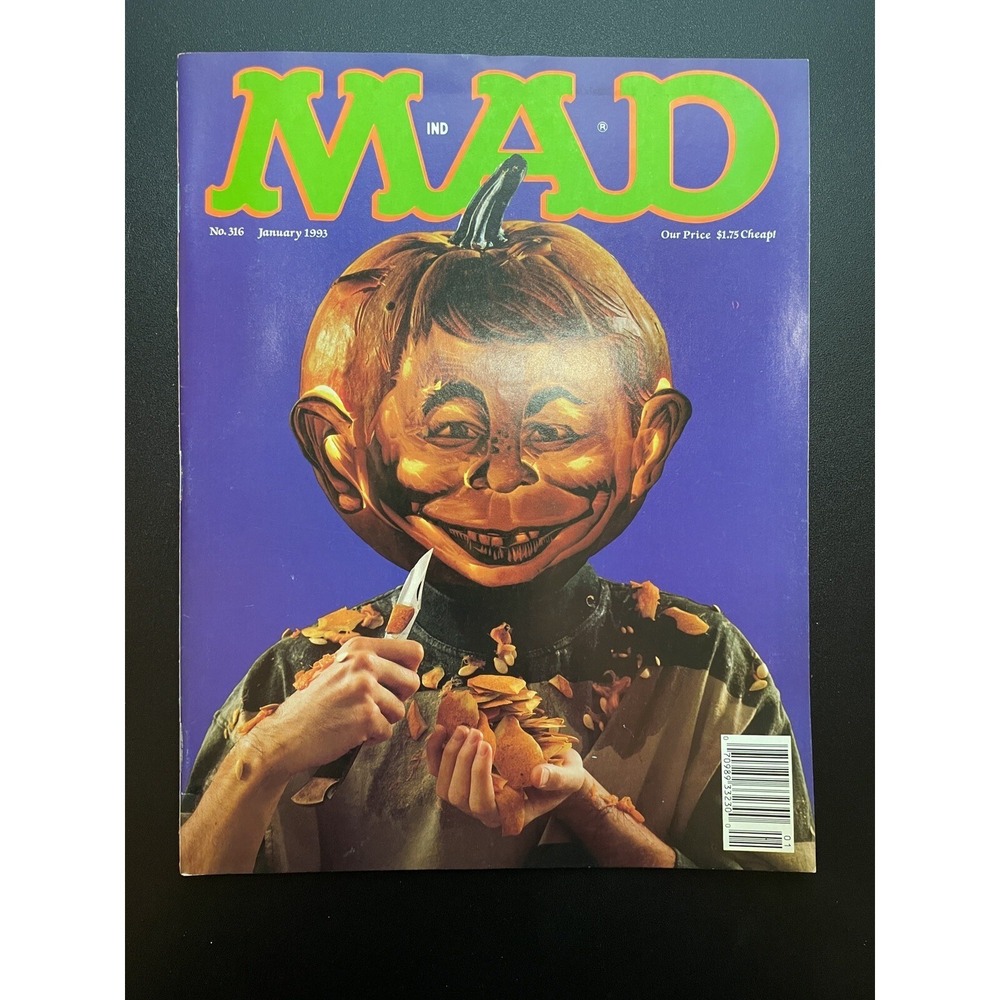 Mad Magazine #316 January 1993 Pumpkin Head VG